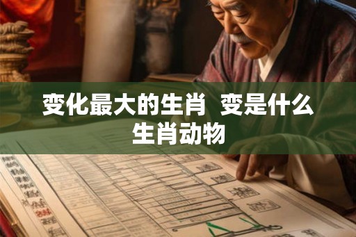 变化最大的生肖  变是什么生肖动物