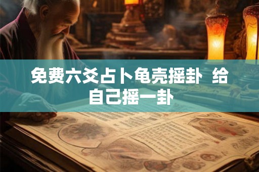 免费六爻占卜龟壳摇卦  给自己摇一卦