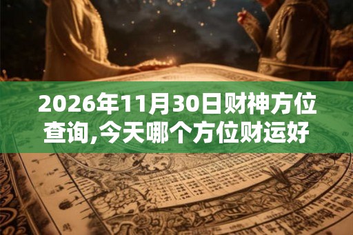 2026年11月30日财神方位查询,今天哪个方位财运好