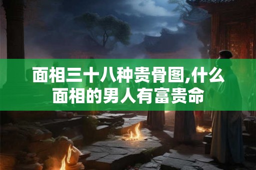 面相三十八种贵骨图,什么面相的男人有富贵命