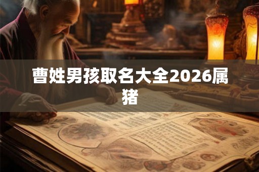 曹姓男孩取名大全2026属猪