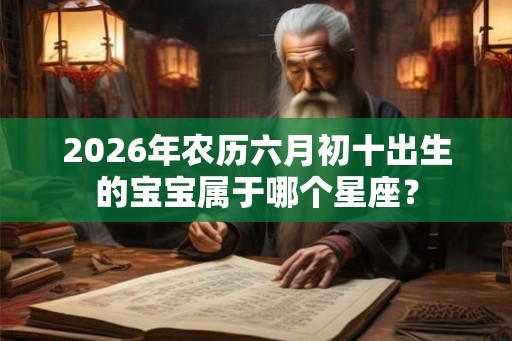 2026年农历六月初十出生的宝宝属于哪个星座？