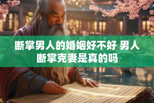 断掌男人的婚姻好不好 男人断掌克妻是真的吗