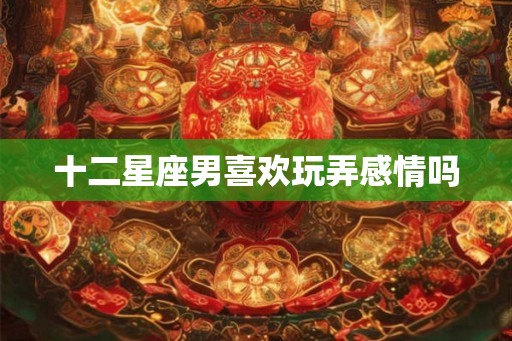 十二星座男喜欢玩弄感情吗