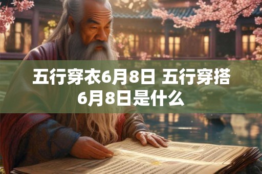 五行穿衣6月8日 五行穿搭6月8日是什么