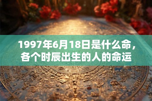 1997年6月18日是什么命，各个时辰出生的人的命运