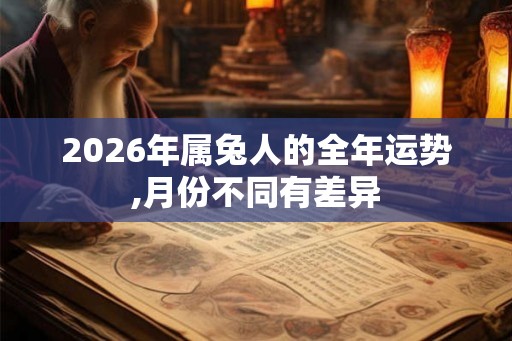 2026年属兔人的全年运势,月份不同有差异