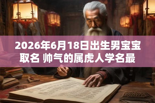 2026年6月18日出生男宝宝取名 帅气的属虎人学名最新版