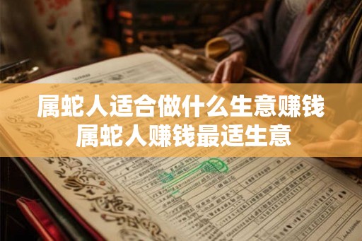 属蛇人适合做什么生意赚钱 属蛇人赚钱最适生意