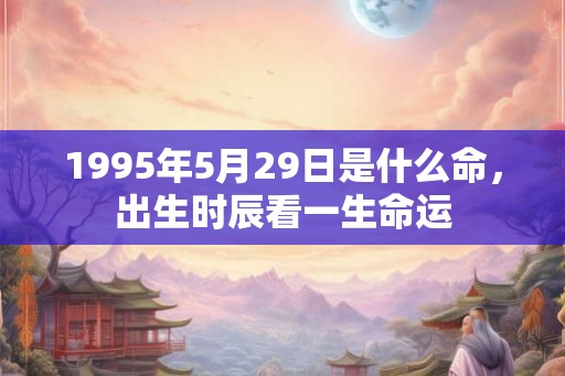 1995年5月29日是什么命，出生时辰看一生命运