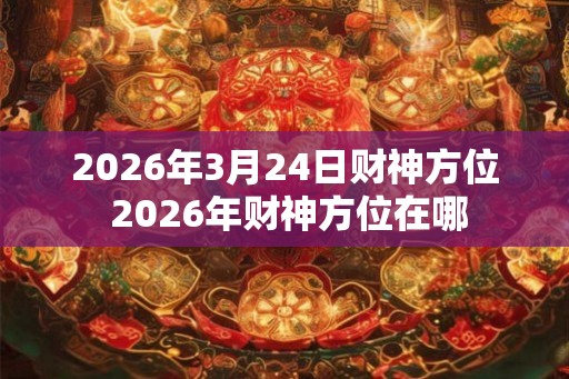 2026年3月24日财神方位 2026年财神方位在哪
