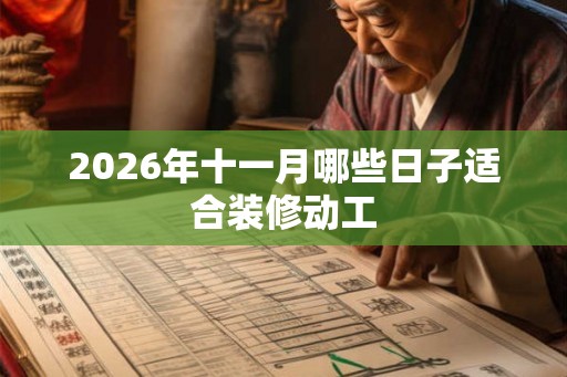 2026年十一月哪些日子适合装修动工