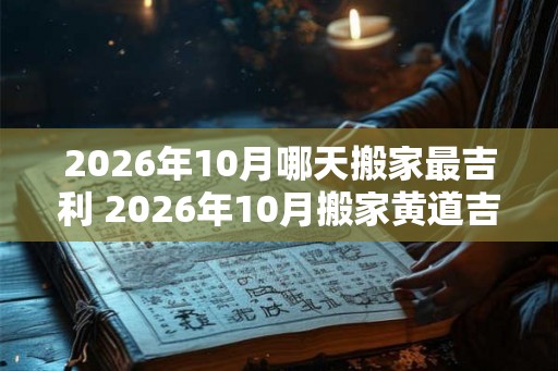 2026年10月哪天搬家最吉利 2026年10月搬家黄道吉日查询 2026年10月哪天搬家最吉利 2026年10月搬家黄道吉日查询