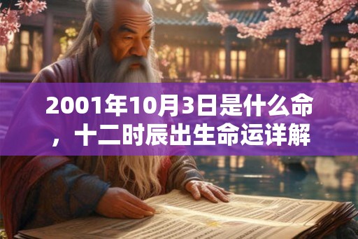 2001年10月3日是什么命，十二时辰出生命运详解