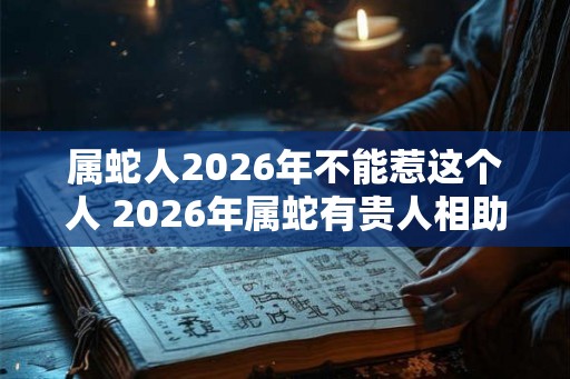 属蛇人2026年不能惹这个人 2026年属蛇有贵人相助吗