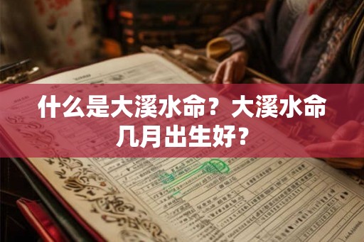 什么是大溪水命？大溪水命几月出生好？