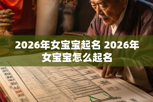 2026年女宝宝起名 2026年女宝宝怎么起名