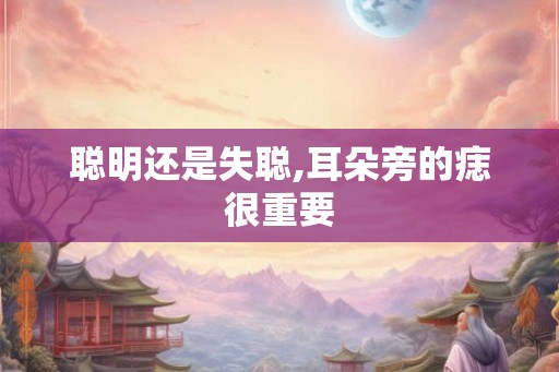 聪明还是失聪,耳朵旁的痣很重要 聪明还是失聪,耳朵旁的痣很重要