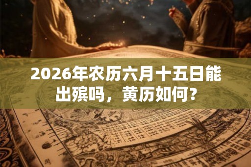 2026年农历六月十五日能出殡吗，黄历如何？