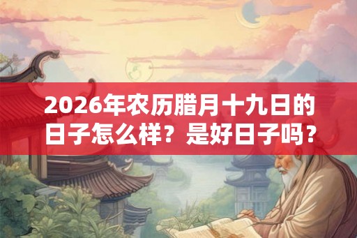 2026年农历腊月十九日的日子怎么样？是好日子吗？