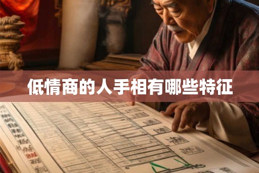 低情商的人手相有哪些特征