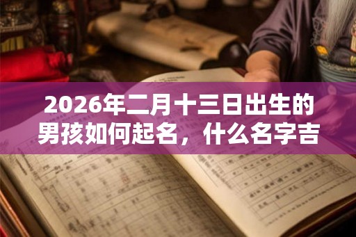 2026年二月十三日出生的男孩如何起名，什么名字吉利？
