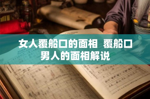 女人覆船口的面相  覆船口男人的面相解说