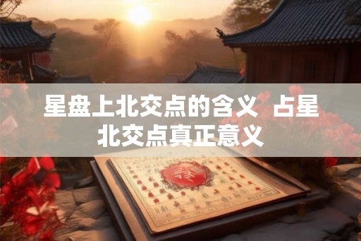 星盘上北交点的含义  占星北交点真正意义