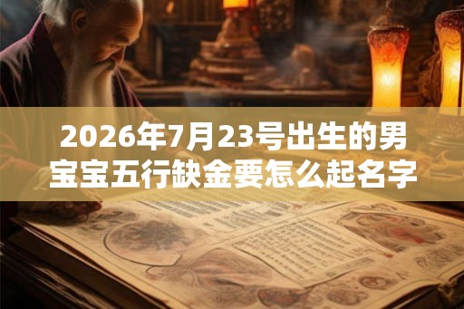 2026年7月23号出生的男宝宝五行缺金要怎么起名字