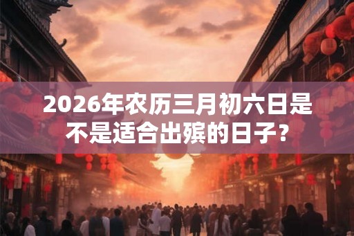 2026年农历三月初六日是不是适合出殡的日子？
