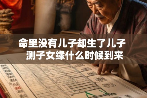 命里没有儿子却生了儿子 测子女缘什么时候到来 命里没有儿子却生了儿子 测子女缘什么时候到来
