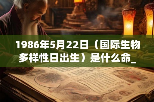 1986年5月22日（国际生物多样性日出生）是什么命_命运如何