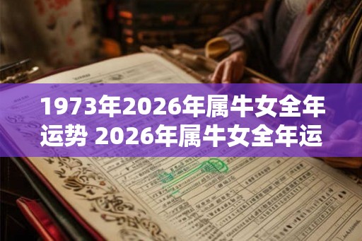 1973年2026年属牛女全年运势 2026年属牛女全年运势如何