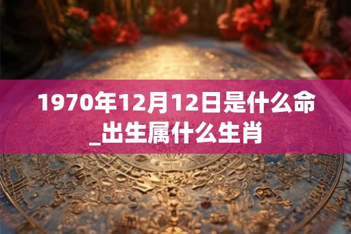 1970年12月12日是什么命_出生属什么生肖