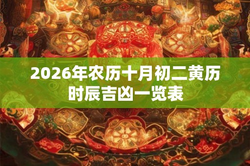 2026年农历十月初二黄历时辰吉凶一览表