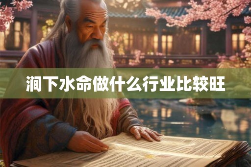 涧下水命做什么行业比较旺 涧下水命做什么行业比较旺