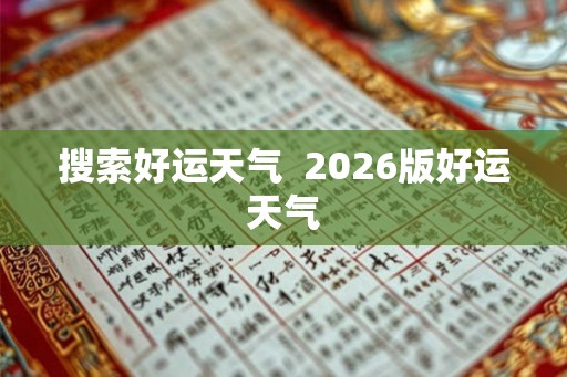 搜索好运天气  2026版好运天气