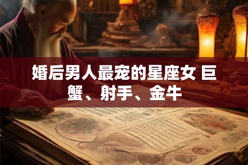 婚后男人最宠的星座女 巨蟹、射手、金牛