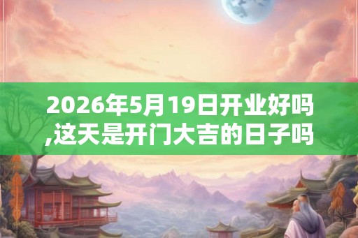 2026年5月19日开业好吗,这天是开门大吉的日子吗