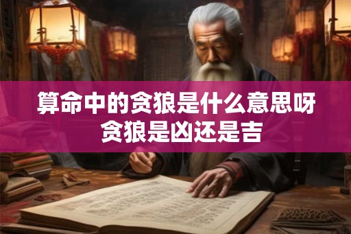 算命中的贪狼是什么意思呀  贪狼是凶还是吉