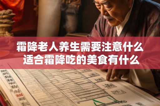霜降老人养生需要注意什么 适合霜降吃的美食有什么