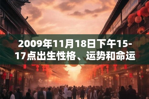 2009年11月18日下午15-17点出生性格、运势和命运