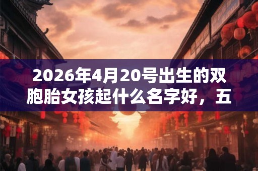 2026年4月20号出生的双胞胎女孩起什么名字好，五行属什么？