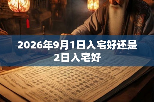2026年9月1日入宅好还是2日入宅好