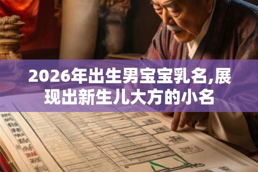 2026年出生男宝宝乳名,展现出新生儿大方的小名 2026年出生男宝宝乳名,展现出新生儿大方的小名