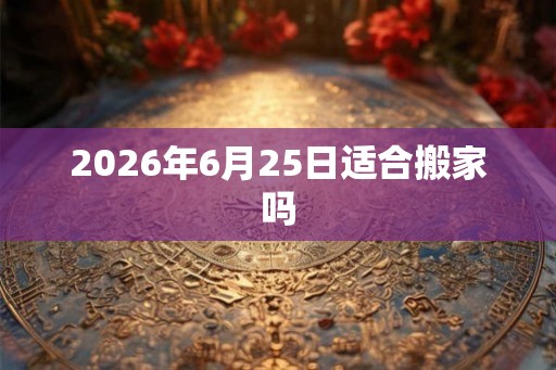 2026年6月25日适合搬家吗 2026年6月25日适合搬家吗