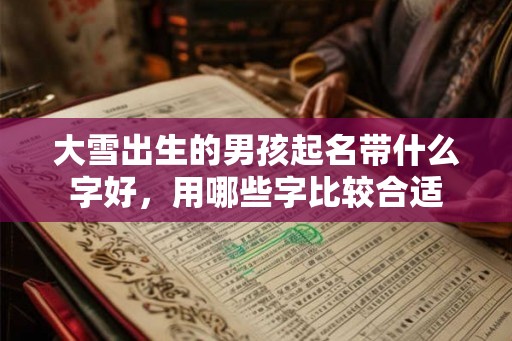 大雪出生的男孩起名带什么字好，用哪些字比较合适