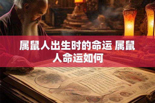 属鼠人出生时的命运 属鼠人命运如何