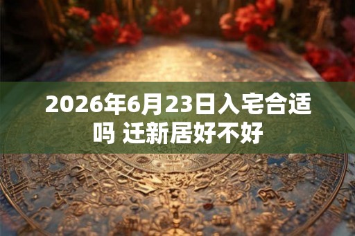 2026年6月23日入宅合适吗 迁新居好不好