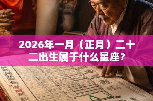 2026年一月（正月）二十二出生属于什么星座？
